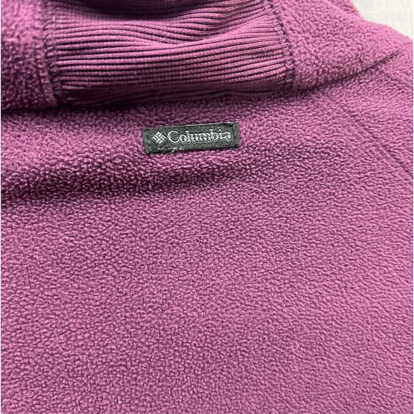 Columbia Womens Sportswear Fleece Sweatshirt Purple 1/4 Zip Pullover Size M - Picture 7 of 9